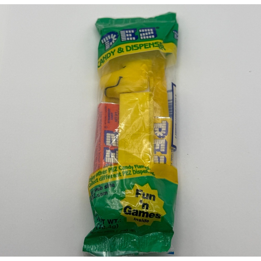 PEZ Candy Dispenser New Woodstock Peanuts Yellow Bird Sealed Fun n‎ Games Bag